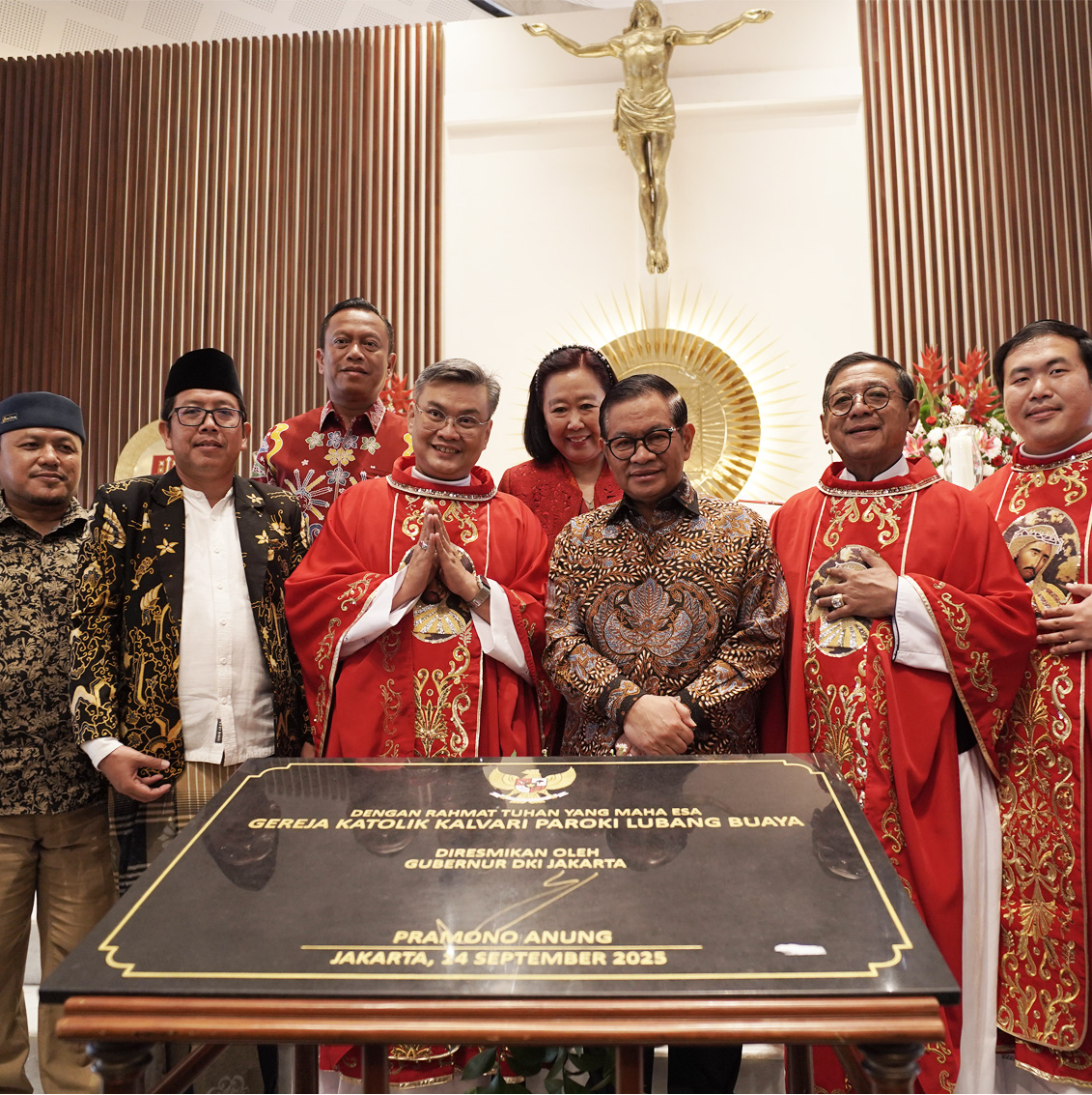 Kalvari Kraws Peresmian Gereja Kalvari - Gereja Kalvari Lubang Buaya